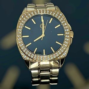 G by Guess Men’s Gold with Rhinestones Watch